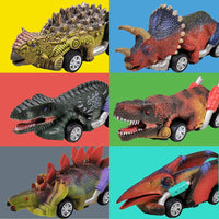 Dinosaur Toy Pull Back Cars,6 Pack Dino Toys for 3 Year Old Boys Girls and Toddlers