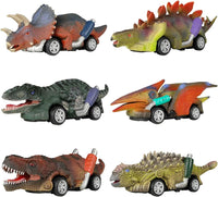 Dinosaur Toy Pull Back Cars,6 Pack Dino Toys for 3 Year Old Boys Girls and Toddlers