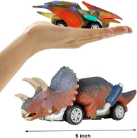 Dinosaur Toy Pull Back Cars,6 Pack Dino Toys for 3 Year Old Boys Girls and Toddlers