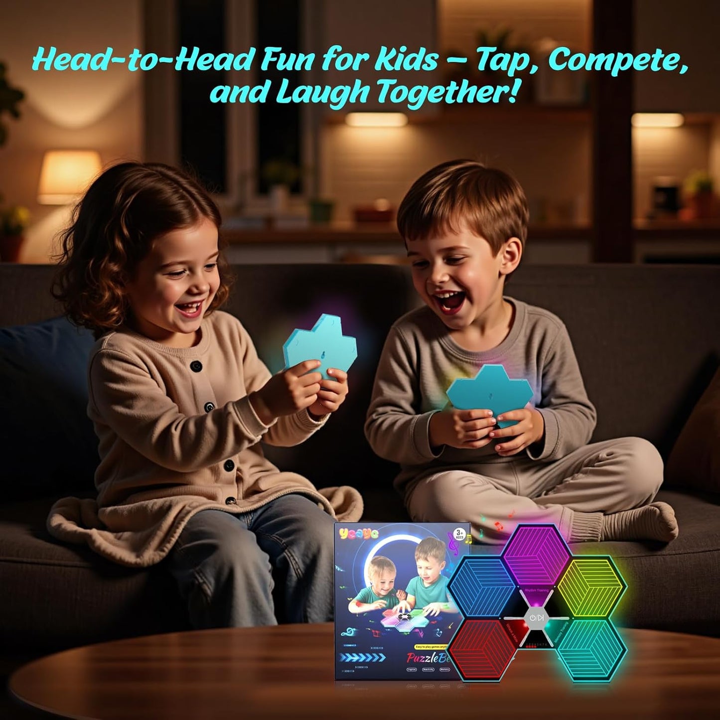 Yeaye Kids Memory and Rhythm Game Board - 3 Fun Modes with 8 Level Challenges